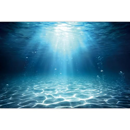 7x5ft Underwater Blue Ocean Backdrop Deep Ocean Sunlight Undersea World Photography Background Tropical Seabed Kids Adult Birthday Summer Party Decorations Banner Shoot Props - size: 7x5ft
