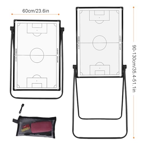 36" x 24" Magnetic Soccer Coaching Board, Soccer Clipboard for Coaches | Soccer Board, Complete Tactical Kit with Markers & Portable Carry Bag for Training, Matches & Strategy Sessions