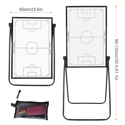 36" x 24" Magnetic Soccer Coaching Board, Soccer Clipboard for Coaches | Soccer Board, Complete Tactical Kit with Markers & Portable Carry Bag for Training, Matches & Strategy Sessions