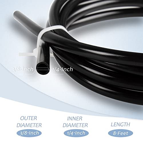 R172023 8-Feet Tubing Replacement - for Pentair Rainbow Chlorinator Automatic Chlorine/Bromine Pool and Spa Feeder Models 300, 302 Black