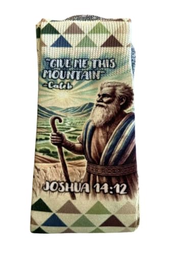 Men's – Christian Crew Socks for Men with Scripture | Moisture-Wicking | Easter Gift Idea - color: Caleb