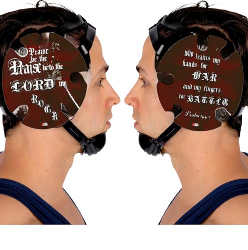 Wrestling Headgear with Ear Protection & Chin Cup Adjustable Lightweight Head Guard for Competition & Practice – Durable Protective Wrestling Ear Guard for Youth & Adult Athletes - color: Red