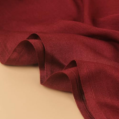 Gradient Dual Color Scarf，Elegant Ombre Headwraps Hijab, Modal Cotton Feel Lightweight Sunscreen Shawls for Women - color: 9#redpink