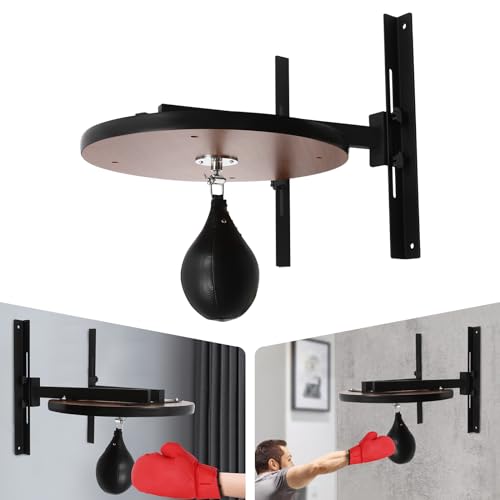 Speed Bag Platform Kit, Heavy Duty Hanging Swivel Workout Speedball Kicking with Adjustable Height, for Home Fitness, Suitable for Boxing and Fitness Enthusiasts