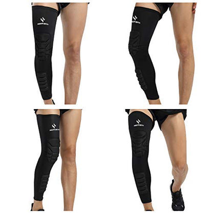 Knee Calf Padded 2 Pack Compression Leg Sleeve Shin Protective Support - size: Small