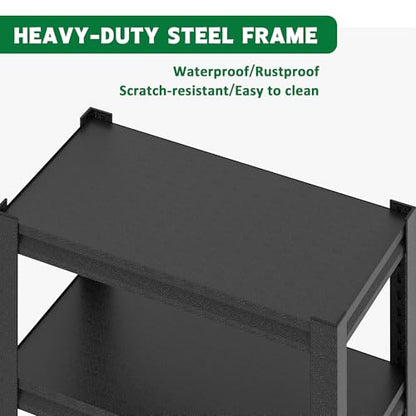 20-30 Gallon Fish Tank Stand - Metal Aquarium Stand, 34 "W x 18 "D x 31" H Adjustable Heavy Duty Reptile Tank Stand, Adjustable 3-Tier Fish Tank Rack Shelf for Home Office, Tank Not Included - color: Black, size: 34 "W x 18 "D x 31"H