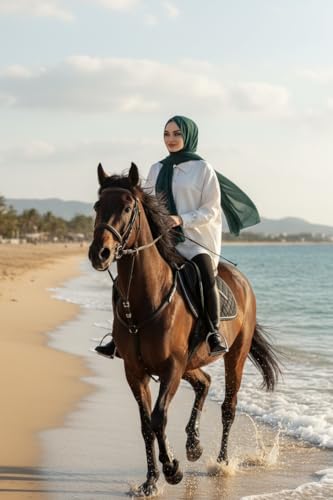 Instant Chiffon Hijab, Ready to wear hijab, modal wrap, Abaya, modern Instant Scarf, Soft breathable scarf - color: S12 Emerald