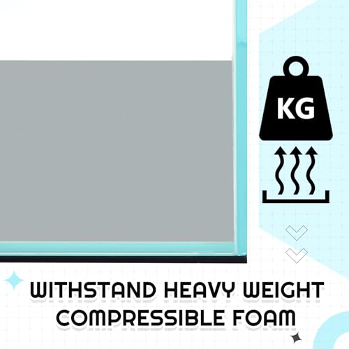Pangda 1 Pcs 24 x 24 Inch Aquarium Fish Self Leveling Mat for Under Tank 5mm Thick Foam Compressible Neoprene Mat with Adhesive Backing Shockproof Waterproof Easy to Cut Stability, Black - size: 24 x 24 Inch