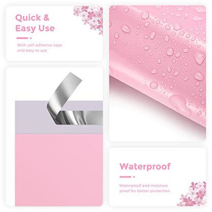 Metronic Poly Mailers 14.5x19 100 Pack, Large Self Seal Shipping Bags | Thick Strong Adhesive Waterproof Tear-resistant Mailing Envelopes, Packaging Bags for Clothing, Small Business, Light Pink - size: 14.5x19 100PC