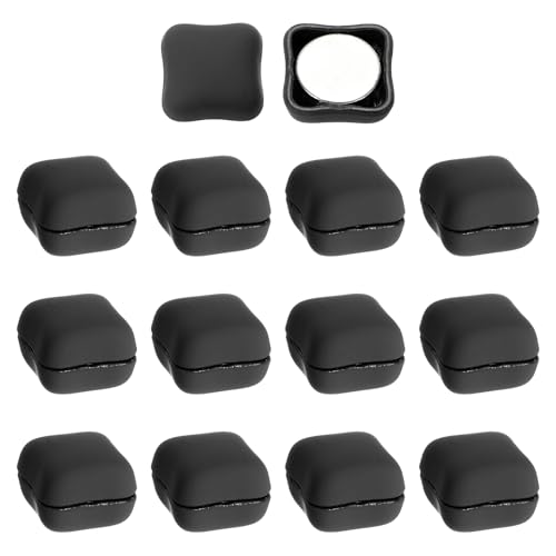 Hijab Magnetic Pins, Strong Hijab Pins Square Magnetic Buttons Pinless Headscarf Clips - Fitting for (Clothing - Dress - Scarf - Women) 12 Pack & 0.4 in & Black - color: Black