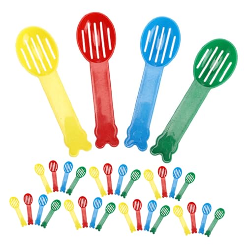 Yardwe 32pcs Hamster Sand Bath Scoops Plastic Litter Sifters Small Pet Cage Cleaning Shovels for Chinchilla Gerbil Reptile Cage Maintenance