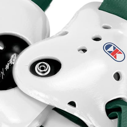 Cliff Keen Fusion Wrestling Headgear - color: White / Dark Green