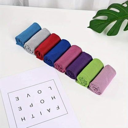 Quick Dry Cooling Sports Towel - Soft andBreathable Microfiber Towel for Outdoor Activities, Stay Cool and Refreshed All Day-SGMJ-zi - color: Purple