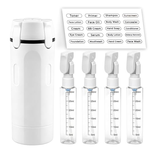 Winb 4 in 1 Travel Dispenser Bottle Set 30ml Leakproof Travel Container - color: White