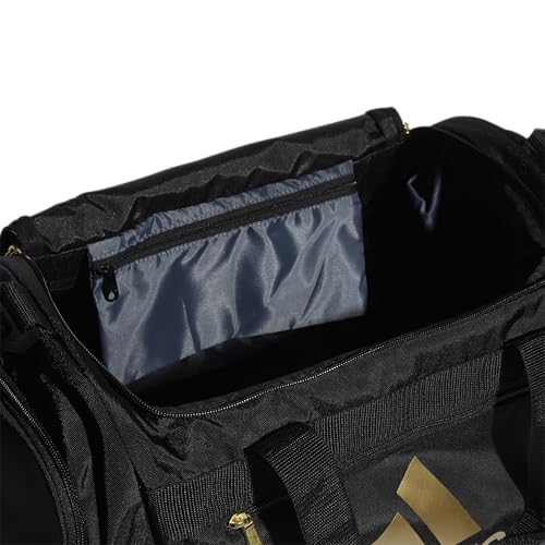 adidas Unisex Defender 4.0 Gym Duffel Bag for Men and Women - color: Black/Gold Metallic, style: Small (38l)