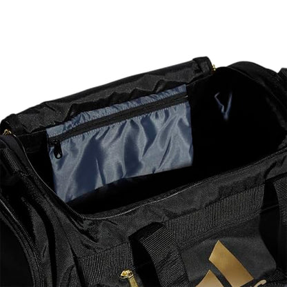 adidas Unisex Defender 4.0 Gym Duffel Bag for Men and Women - color: Black/Gold Metallic, style: Small (38l)