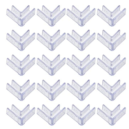 DOITOOL 25pcs Aquarium Corner Pads 10mm Thick Fish Tank Glass Edge Protectors L-Shaped Non-Adhesive Safety Guards for Furniture and Protection