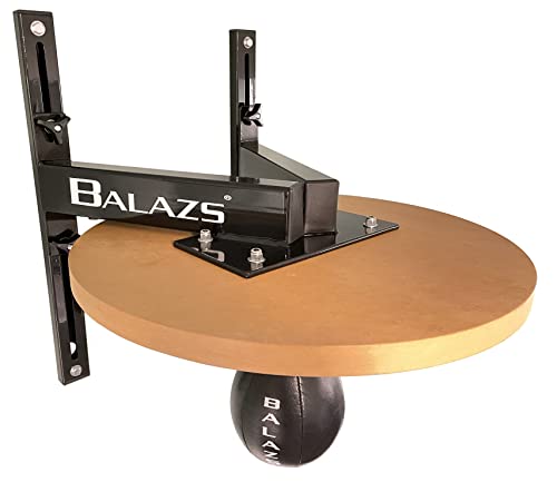 Balazs i-Box Speed Bag Platform - Heavy Duty Commercial Steel, Made in USA | Commercial Grade 11-Gauge Steel, 12" Adjustable Wall Mount, Pro Level III Swivel, 24" Drum, Made in USA - color: Black