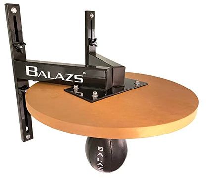 Balazs i-Box Speed Bag Platform - Heavy Duty Commercial Steel, Made in USA | Commercial Grade 11-Gauge Steel, 12" Adjustable Wall Mount, Pro Level III Swivel, 24" Drum, Made in USA - color: Black