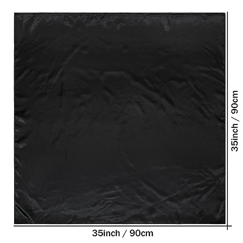 AWAYTR 35” Large Satin Square Head Scarf - 2Pcs Silk Like Floral Head Scarves Square Satin Hair Scarf Bandanas for Women - color: Leopard + Black