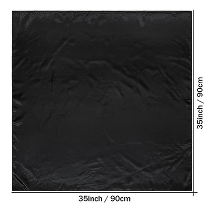 AWAYTR 35” Large Satin Square Head Scarf - 2Pcs Silk Like Floral Head Scarves Square Satin Hair Scarf Bandanas for Women - color: Leopard + Black