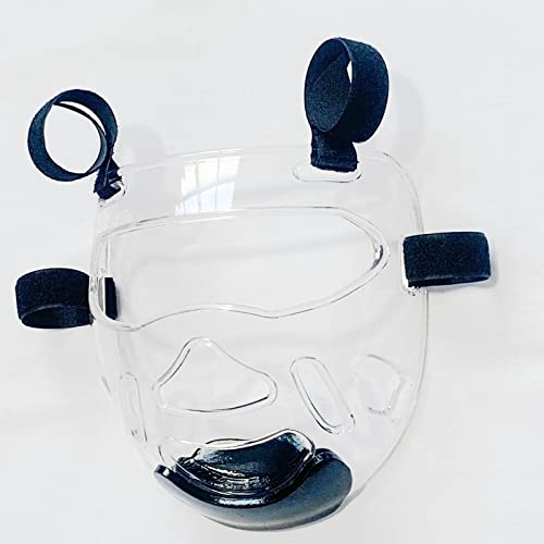 Clear Taekwondo Mask for Adult Martial Arts Headgear with Detachable Face Shield - Thick Padded Protection for Karate, Boxing, Sparring, Muay Thai, Kickboxing Training