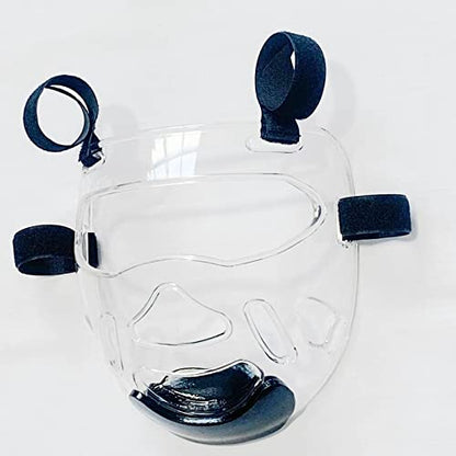 Clear Taekwondo Mask for Adult Martial Arts Headgear with Detachable Face Shield - Thick Padded Protection for Karate, Boxing, Sparring, Muay Thai, Kickboxing Training
