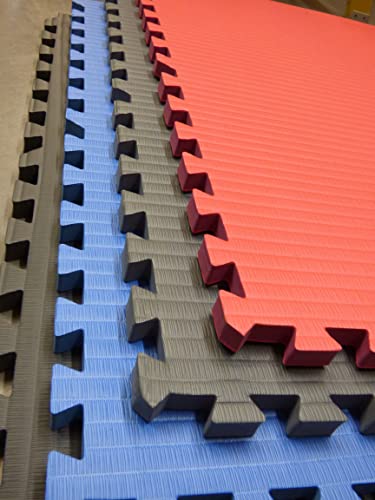 Square Brands - MMA EVA Foam Interlocking Puzzle Mats - 40" x 40" - color: Black