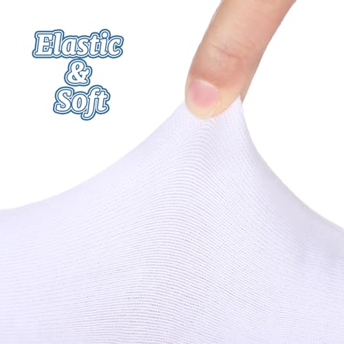3 Pairs Sun Protection Arm Sleeves 23.6 Inch Long Fingerless Gloves for Women Cotton Arm Wrist Warmer with Thumb Hole - color: Black,light Gray, White