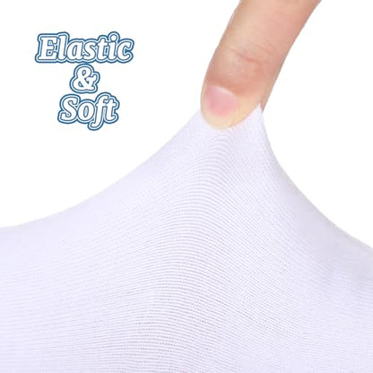 3 Pairs Sun Protection Arm Sleeves 23.6 Inch Long Fingerless Gloves for Women Cotton Arm Wrist Warmer with Thumb Hole - color: Black,light Gray, White
