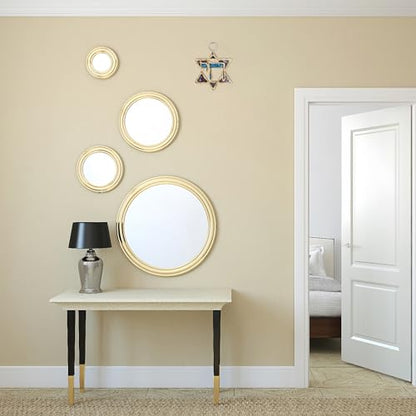 My Daily Styles Jewish Wooden Hebrew Chai Star of David Wall Decor with Simulated Gemstones - Made in Israel