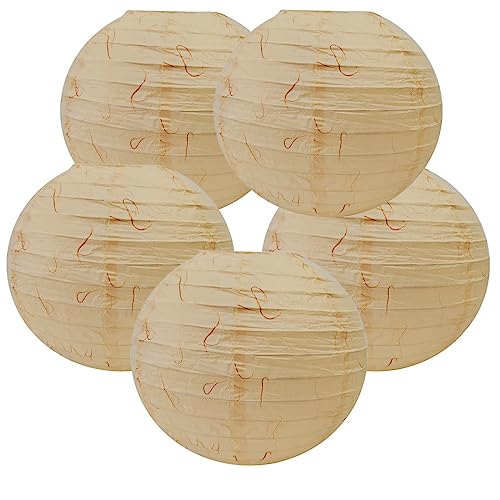Cloud Dragon Paper Lanterns Party Decoration Beige, 12 Inch,5PCS - color: Beige, size: 12inch