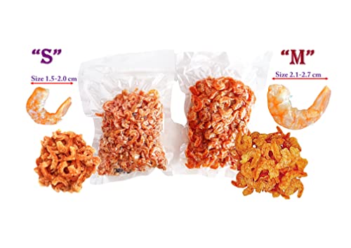 Dried Shrimps with Salt for Asian Cuisine Fresh Seafood Flavor or Eat As Snack Sun Dried (100)