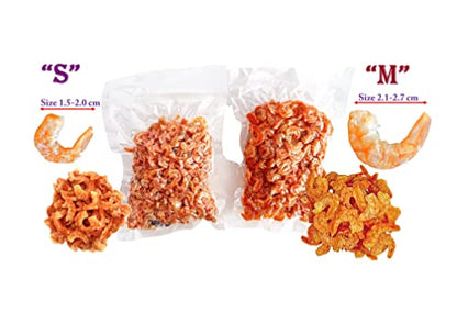 Dried Shrimps with Salt for Asian Cuisine Fresh Seafood Flavor or Eat As Snack Sun Dried (100)