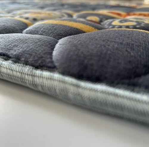 Prayer Rug Muslim Mat Islamic - Padded Very Thick Prayer Rug Sajadah for Men Women with Islam Prayer Beads for Eid Travel Ramadan, Soft and Luxury (Grey) - color: Grey