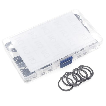 290PCS C-Clips External Retaining Ring Assortment Kit, Black | Phosphate Black Finish