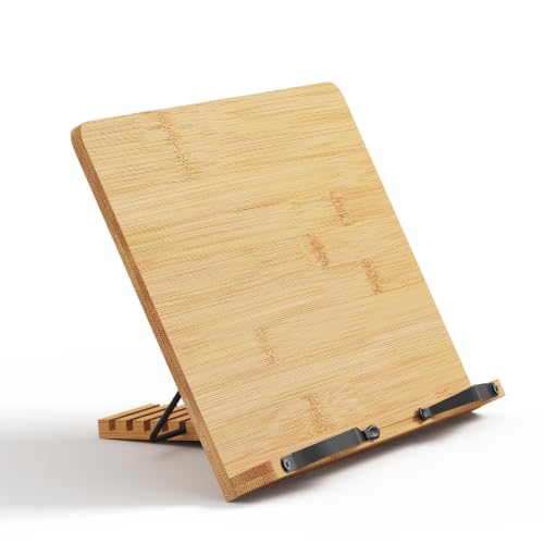 Book Stand, Book Holder for Reading Hands Free, Cookbook Stand - size: Medium (13.2 × 9.45 in)