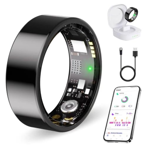 Smart Ring No Subscription, Health Tracker Ring for Women (Black, 13#) - color: Black, size: 13#