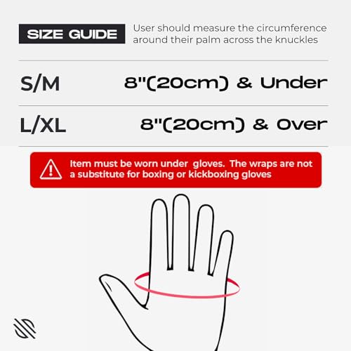 Sanabul Gel Boxing Hand Wraps for Men & Women Muay Thai MMA Kickboxing Quick Wraps Boxing Inner Gloves Wrist Knuckle Protection - color: Black/White, size: Large-X-Large
