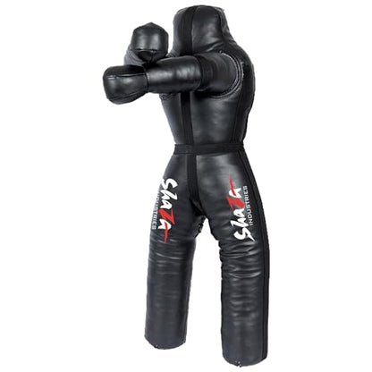 Shaza MMA BJJ Wrestling Throwing Dummy Bag, Durable PU Leather, Unfilled (40 inch | 100 cm)