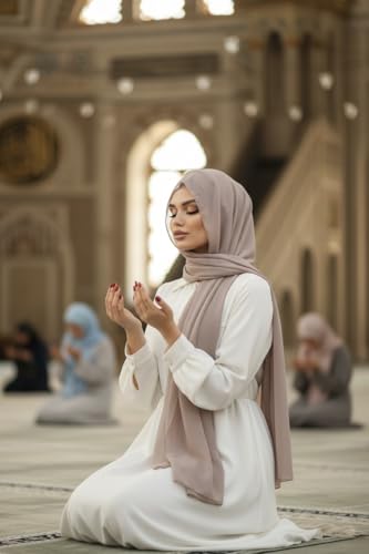 Instant Chiffon Hijab, Ready to wear hijab, modal wrap, Abaya, modern Instant Scarf, Soft breathable scarf - color: S8 Mink