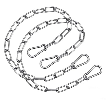 Heavy Duty Stainless Steel Chain, 20 Inch Stainless Steel Swing Chain with 2 Carabiners, Security Chain Suitable for Boxing Punching Bag, Porch Swing Hammock Chair Hanging - color: 20 Inch 2 Pcs