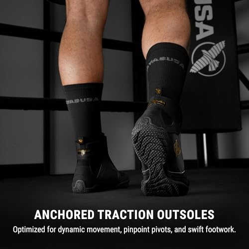 Hayabusa Pro Boxing Shoes for Men & Women - color: Black, size: 12.5 Women/11 Men