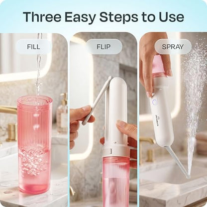 Portable Electric Bidet for Travel - Portable Bidet Rechargeable Handheld Sprayer with 3 High Pressure Modes, USB-C, Adjustable Nozzle & Extra Clean Kit, IPX6 Waterproof Peri Bottle (Pink) - color: Pink