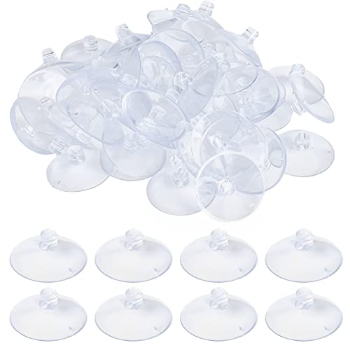 AccEncy Suction Cup 1'' Glass Suction Pads Clear PVC Sucker Pads Small Holder for Bathroom Wall Door Glass Window Car Shade (100pcs) - color: Perforated Head, size: 100Pcs-25mm