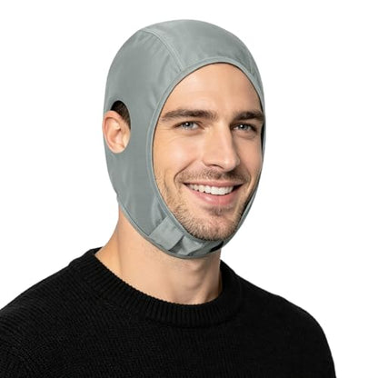 Women Men Full Cover Wrestling Headgear Grappling Hair Cap with Open Ears for Going Out Yoga - color: Grey