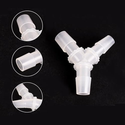 Quickun 11/16" Hose Barb Fitting Equal Barbed Y Shaped 3 Way Plastic Joint Splicer Mender Adapter Union for Air Line Tubing Pipe (Pack of 4) - size: 11/16"