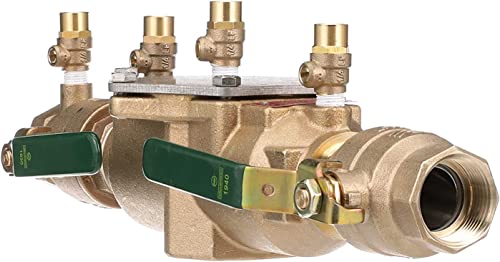 Watts LF007 Series 2" Lead-Free Bronze Double Check Valve Backflow Preventer Assembly, Quarter Turn Shutoff, Single Top Entry, NPT Connections, Modular Design - size: 2 Inch, style: Old Model (no freeze sensor)