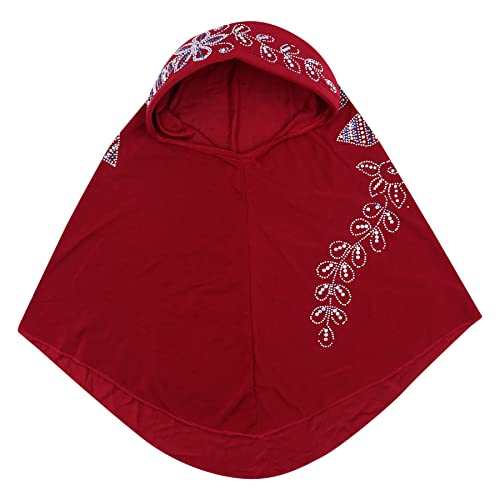 RARITYUS Women Bling Rhinestone Pearl Instant Scarf Muslim Hijab Fashion Shawl Head Wrap Turban Cap with Flower Accent - color: Z Color 3