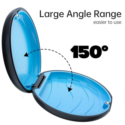 Slim Retainer Case Compatible With Invisalign, Cute Aligner Case With Silicone Pad, Mouth Guard With Removal Tool, Chewy and Brush - Black - color: Black